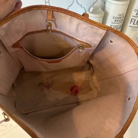 Authentic Louis Vuitton Neverfull MM Damier Azur - Picture 11 of 13